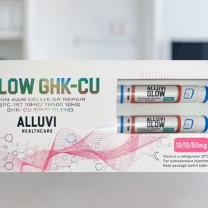 Alluvi Glow 70mg peptide pen for skin regeneration and recovery research